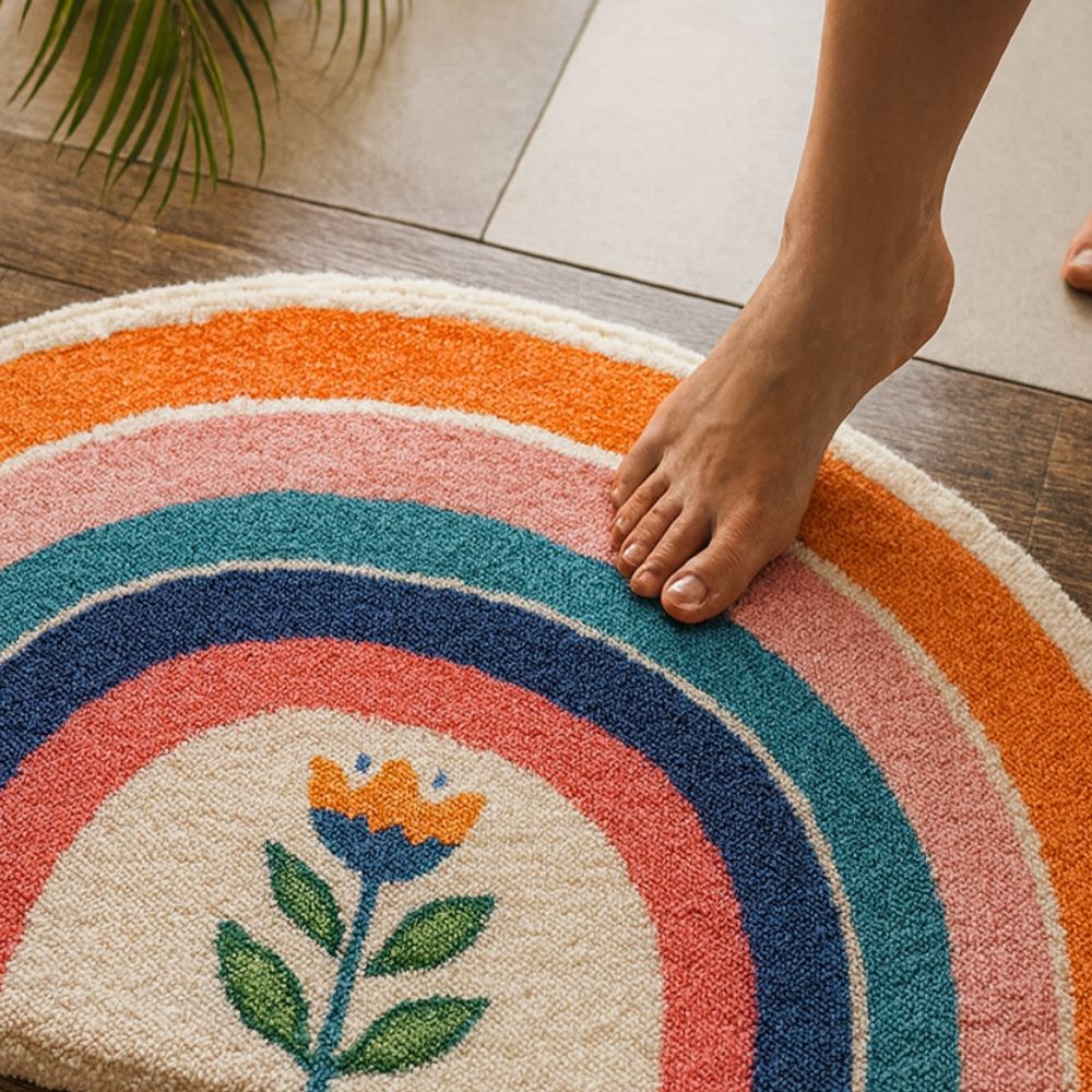 Vibrant Home | Non-Slip Bath Mat with Soft Microfiber Blend | Absorbent & Stylish for Safe Floors 4
