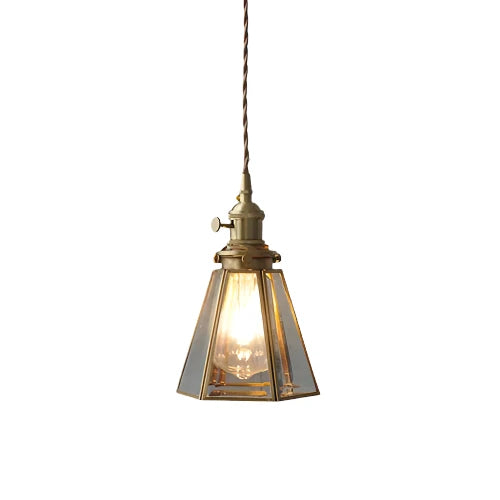 Fallon Vintage-Inspired Elegant Pendant Ceiling Light | Handmade Bubble Glass Shade and Copper - Styyler