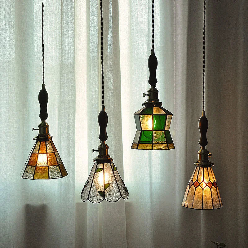 Fallon Vintage-Inspired Elegant Pendant Ceiling Light | Handmade Bubble Glass Shade and Copper - Styyler
