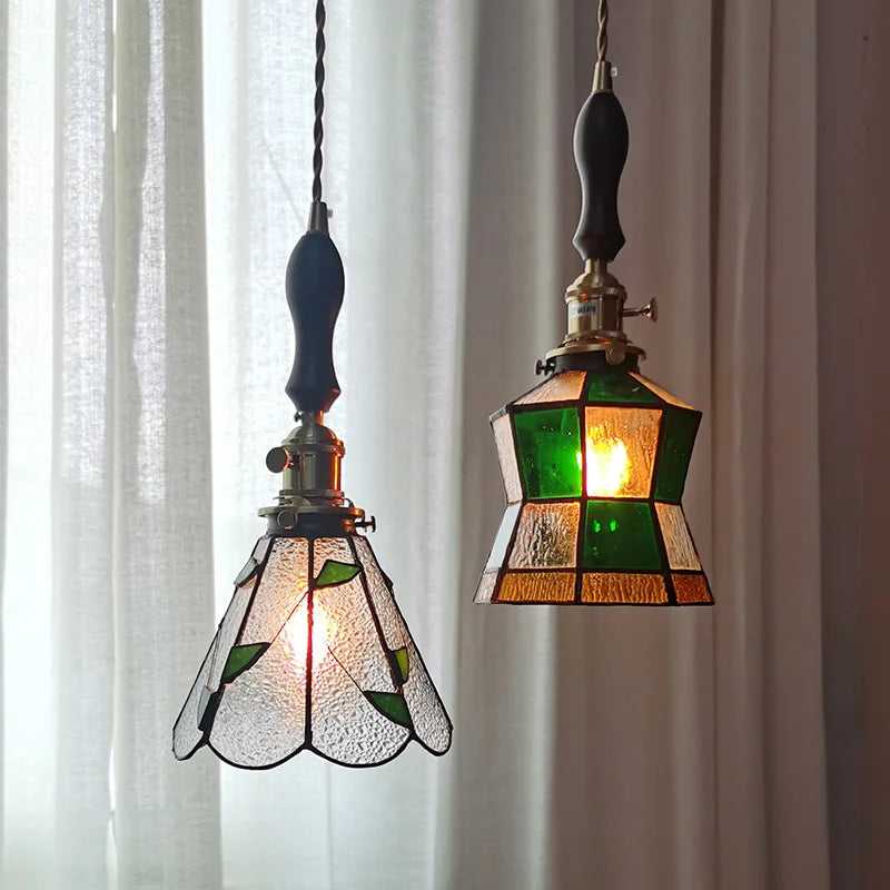 Fallon Vintage-Inspired Elegant Pendant Ceiling Light | Handmade Bubble Glass Shade and Copper - Styyler