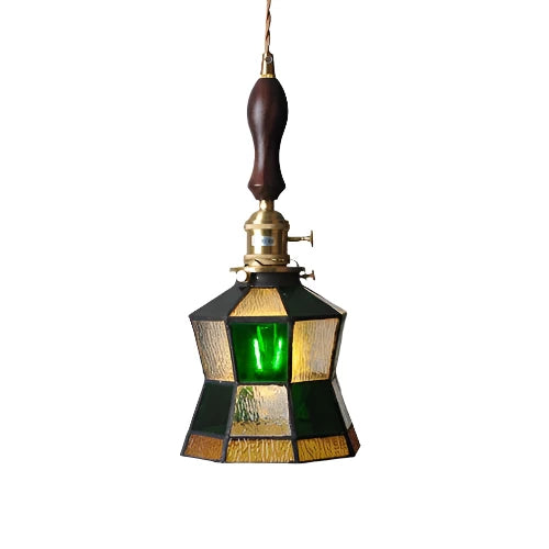 Fallon Vintage-Inspired Elegant Pendant Ceiling Light | Handmade Bubble Glass Shade and Copper - Styyler
