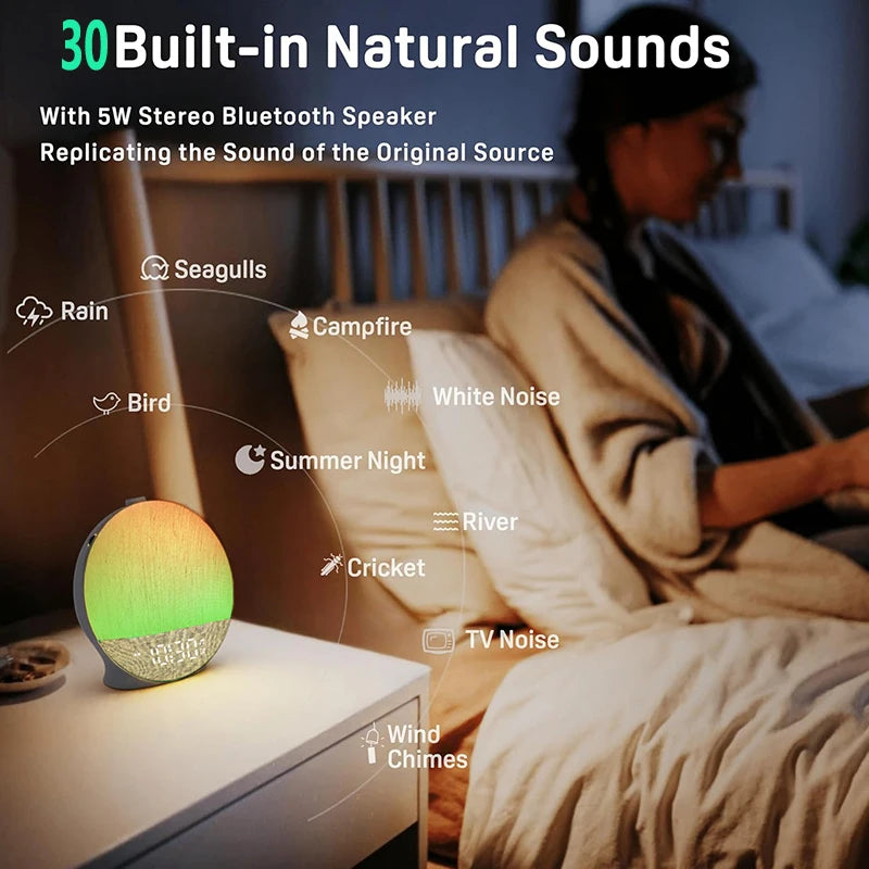 Wexen | Stylish Sunrise Wake-Up Light with Bluetooth Speaker for Gentle Mornings 2