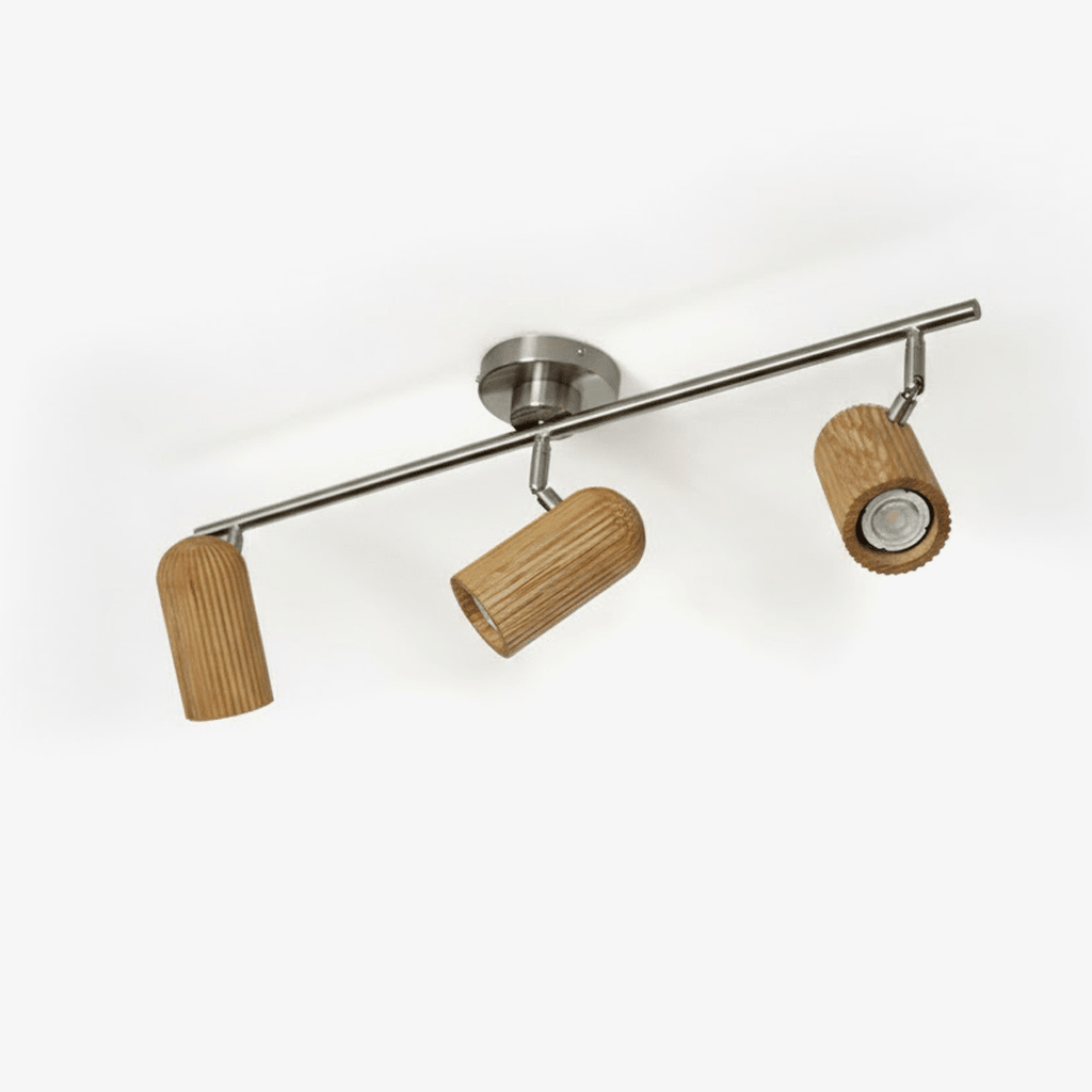 WoodenAura | Stylish Adjustable LED Ceiling Light Fixture with Three Heads 0