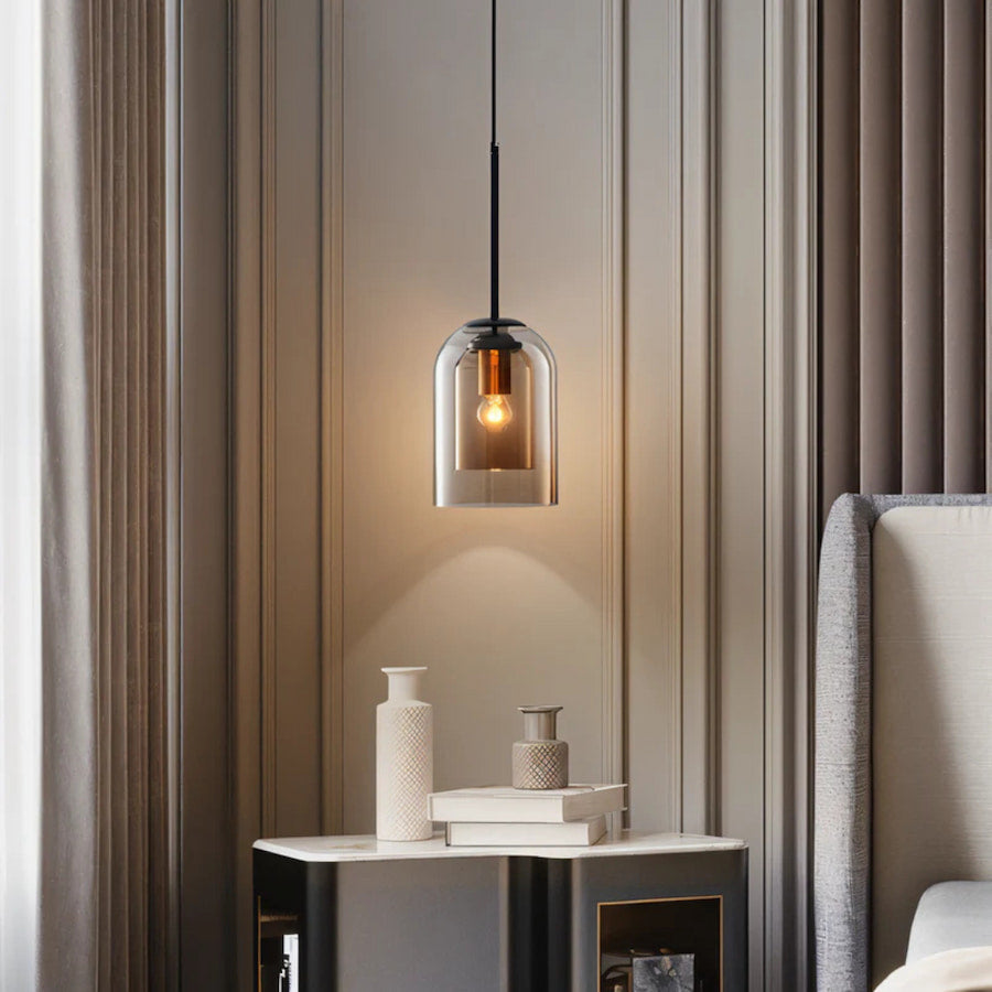 Zenvia | Double-Shade Glass Pendant Light for Warm Ambient Elegance 5