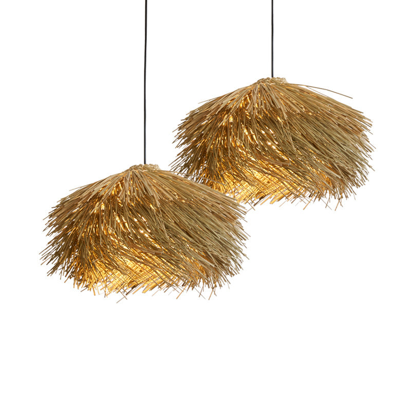 Takumi Handmade Japanese Rattan Pendant Lamp | Natural Woven Chandelier Light (40–80cm) - Styyler