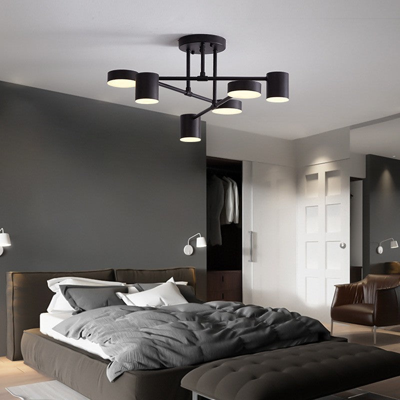 Lunaris Modern Minimalist LED Chandelier | 6-Light Rotatable Pendant for Living and Dining Rooms - Styyler