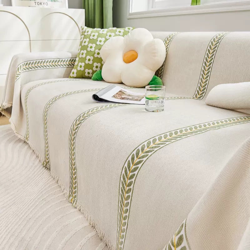 MERIDA Woven Sofa Cover – Soft, Machine Washable, Furniture Protector - Styyler