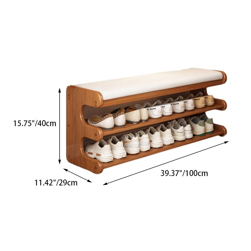 Dorvyn shoe bench large 100cm size dimensions on white background