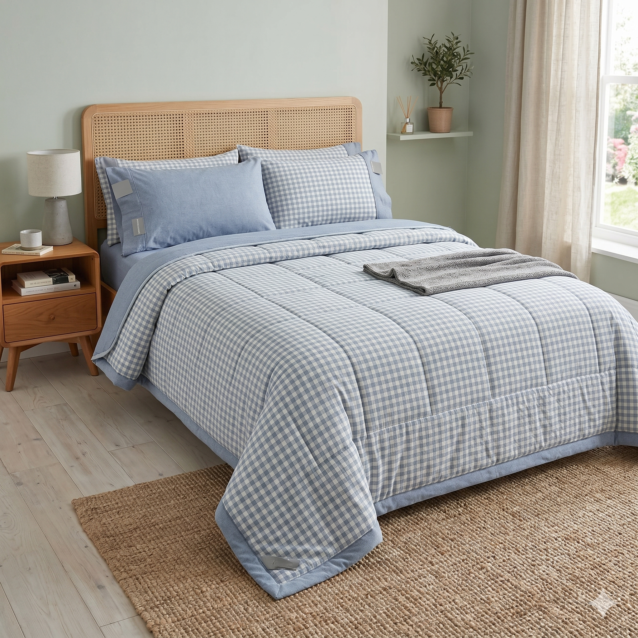 KYOTO - 100% Cotton All-Season Bedspread | Japanese Minimalist Design