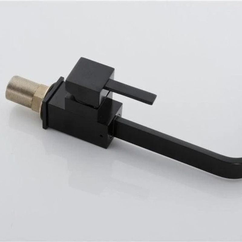 Lunaria Matte Black Square Kitchen Mixer Tap – photo 4