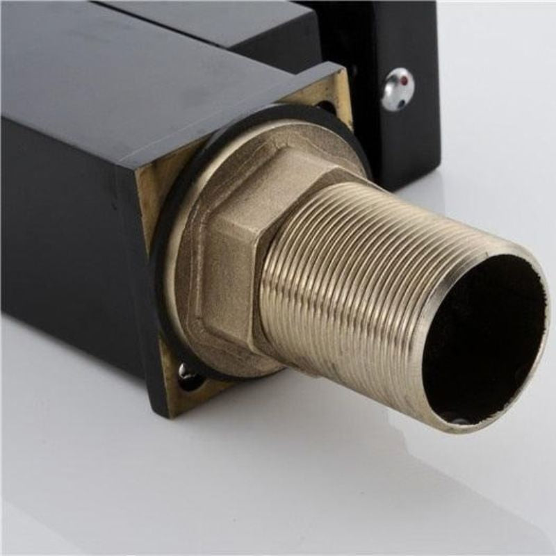 Lunaria Matte Black Square Kitchen Mixer Tap – photo 9