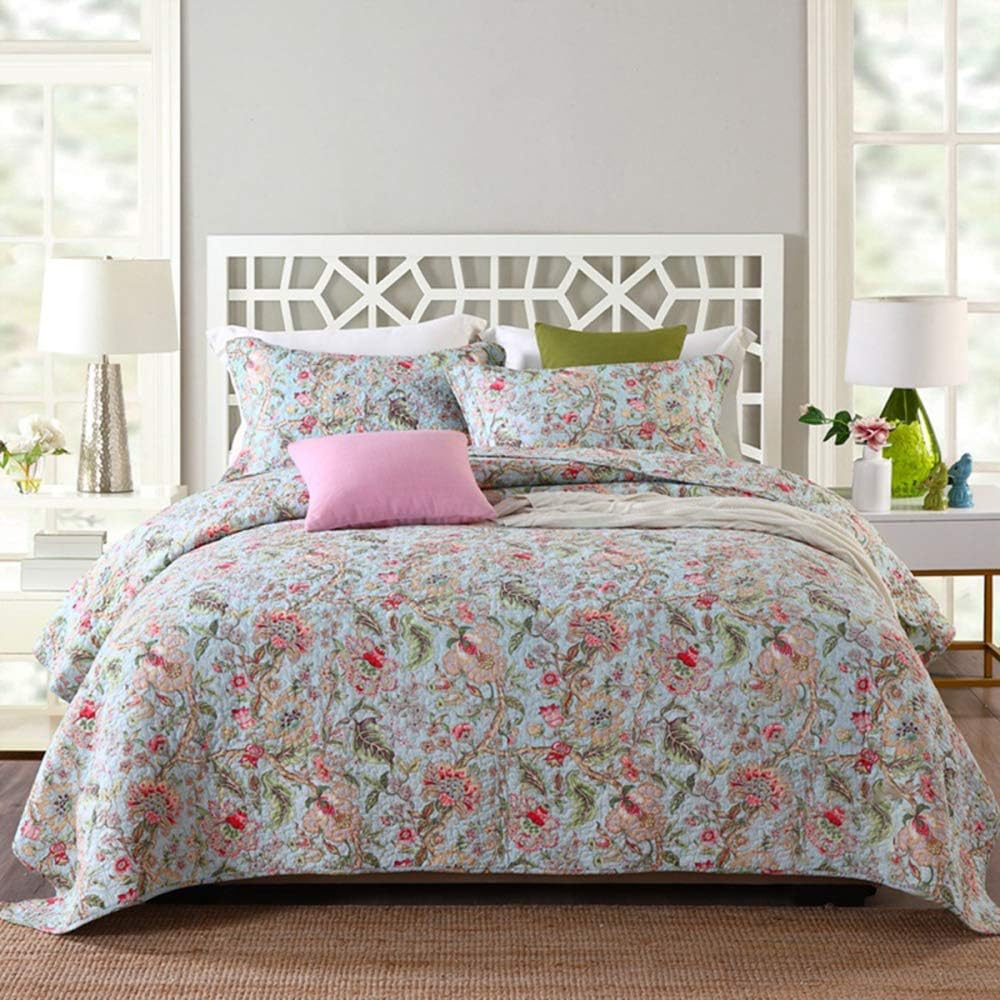 Rushmore Kingsize Summer Bedding Set | Stylish Cotton Floral Three-Piece Bedding
