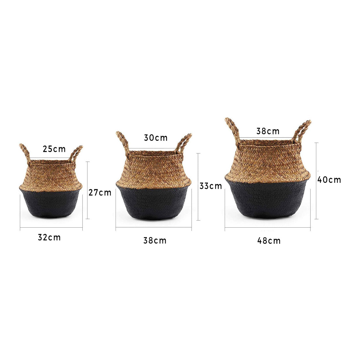 Verdia Handmade Seagrass Planters | Eco-Friendly Tall Plant Pot Baskets - Styyler