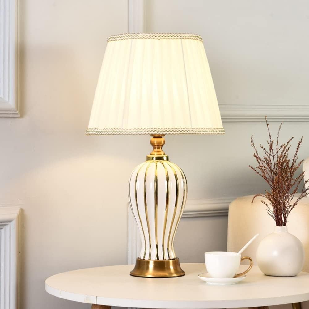Skalora | Classic Art Deco Ceramic Desk Lamp for Elegant Room Lighting