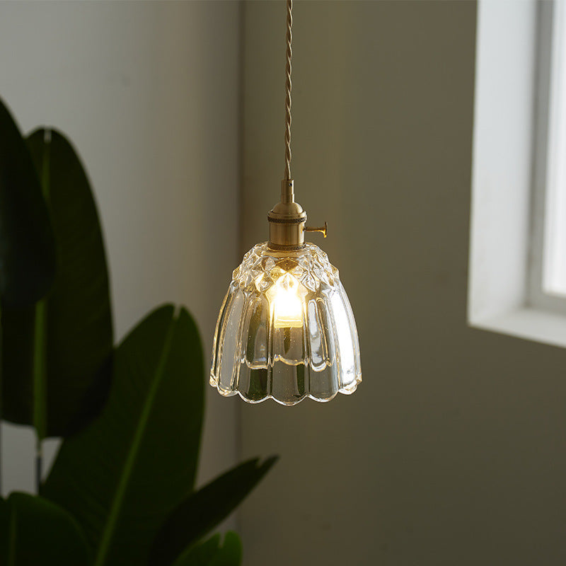 TORN Japanese Glass Lamp | Dining Room Pendant Light with Vintage Features