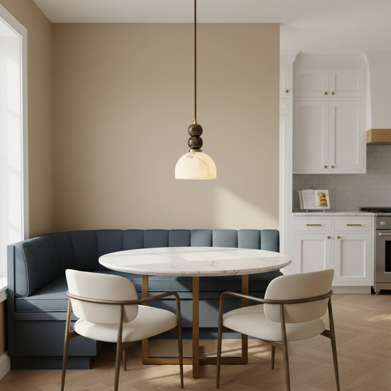 Cireva | Stone and Resin Pendant Light for Refined Kitchen Illumination