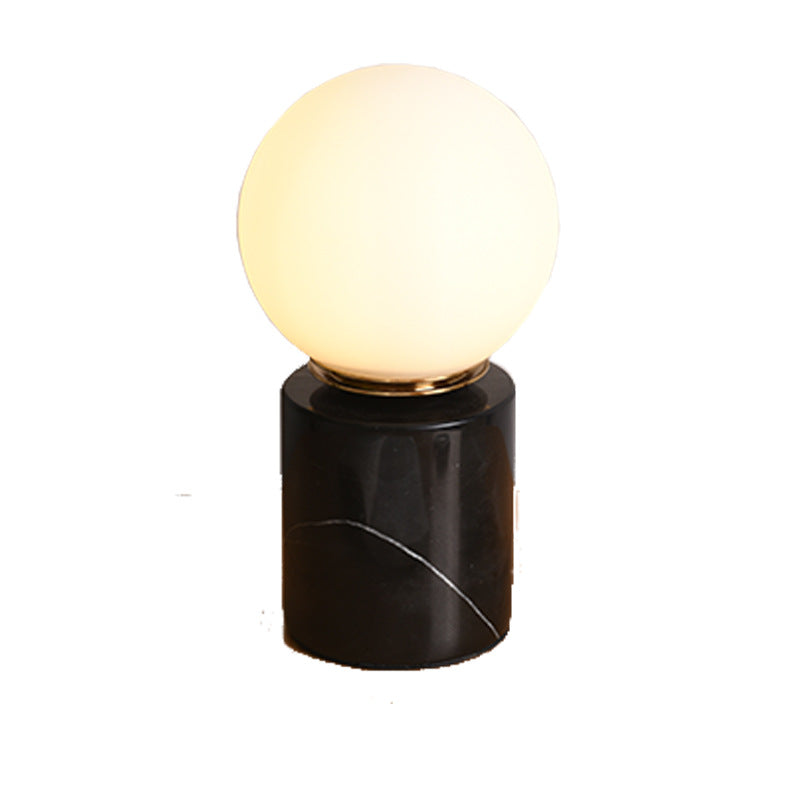 Pedra - Elegant Stone Base and Glass Globe Table Lamp - Styyler
