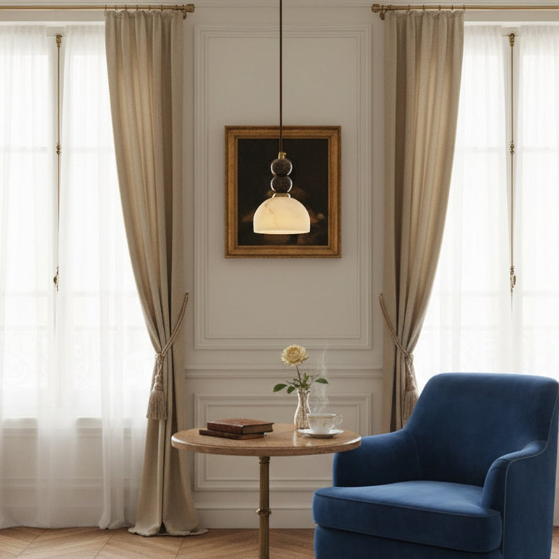 Cireva | Stone and Resin Pendant Light for Refined Kitchen Illumination