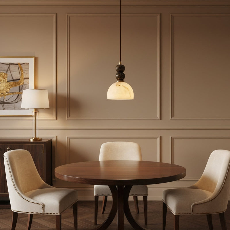 Cireva | Stone and Resin Pendant Light for Refined Kitchen Illumination