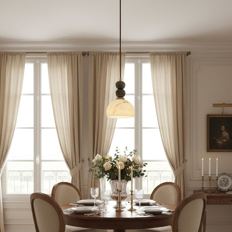 Cireva | Stone and Resin Pendant Light for Refined Kitchen Illumination