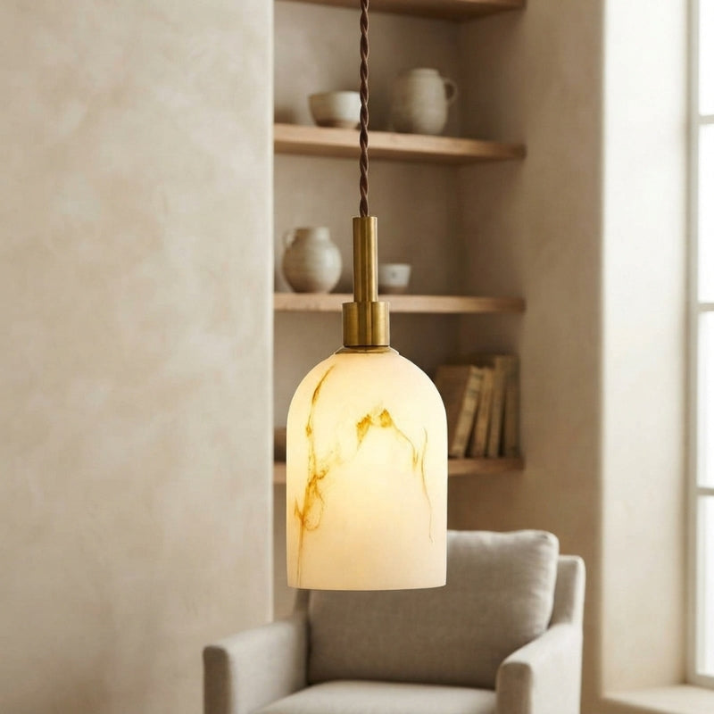 Cireva | Stone and Resin Pendant Light for Refined Kitchen Illumination