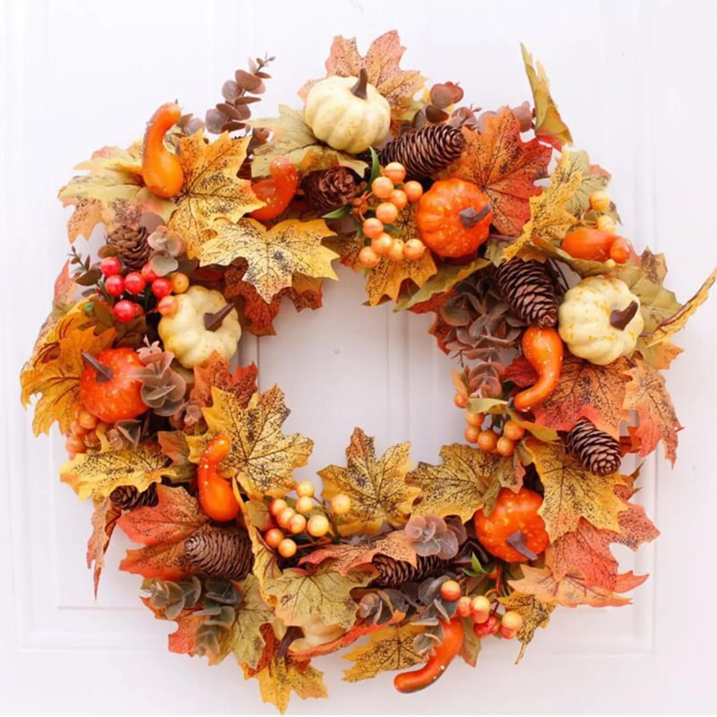 Harvest Moon | Autumn Wreath for Festive Front Door Décor