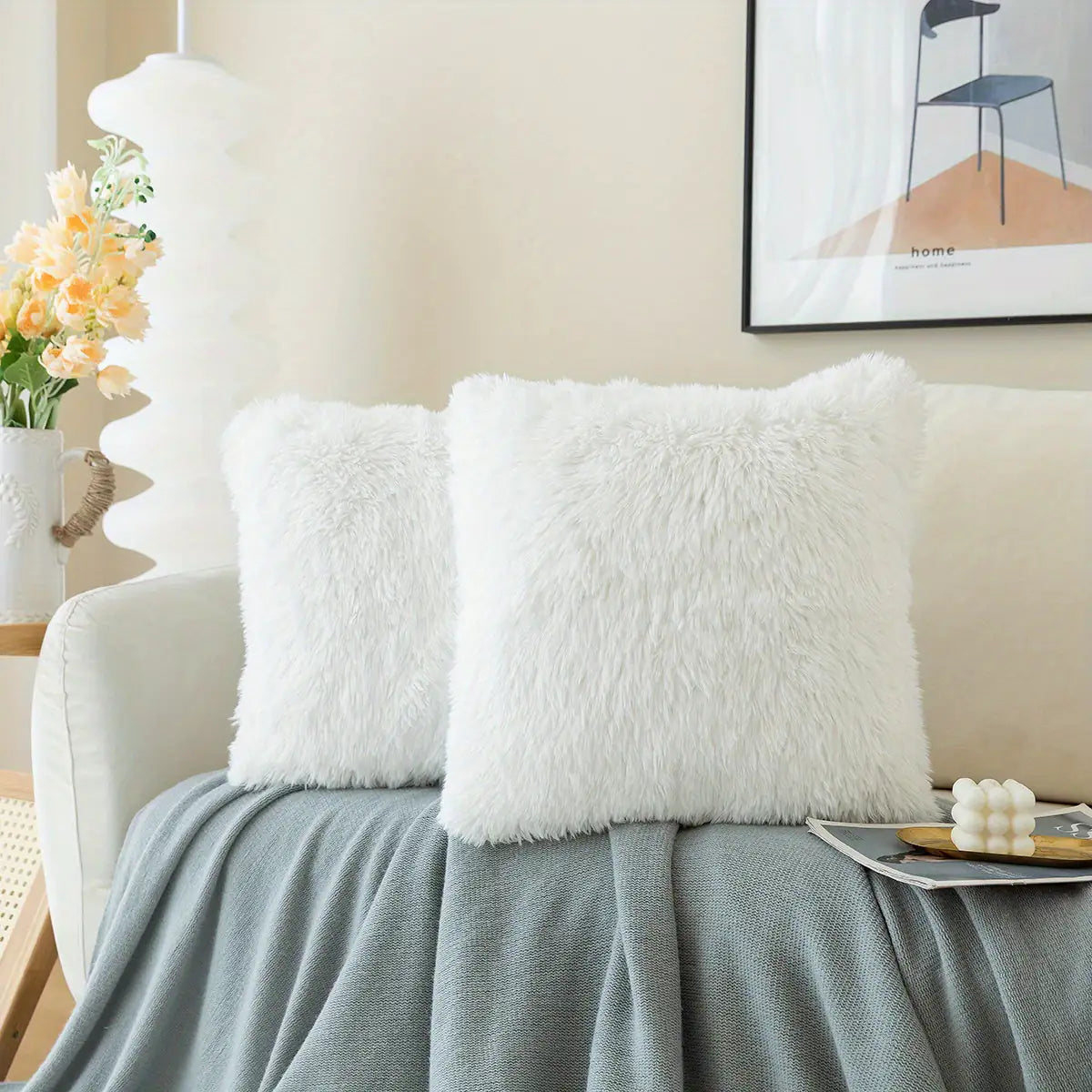 Mysa Faux Fur Cushion Cover – Where Comfort Meets Calm - Styyler