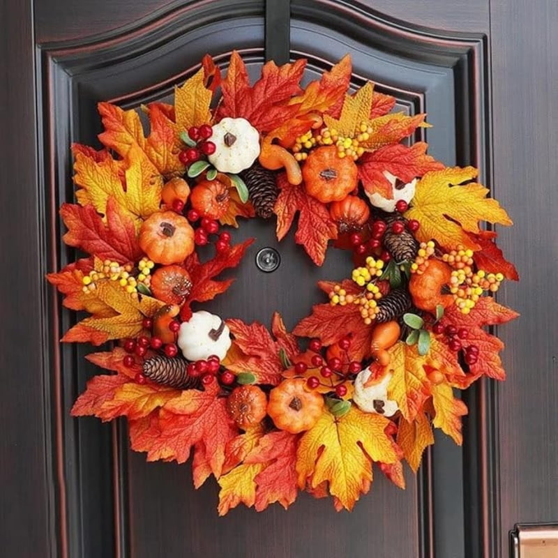 Harvest Moon | Autumn Wreath for Festive Front Door Décor
