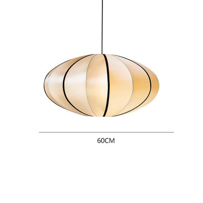 AIRI Satin Pendant Light | Japanese Style Fabric Lantern in Cream White - Styyler