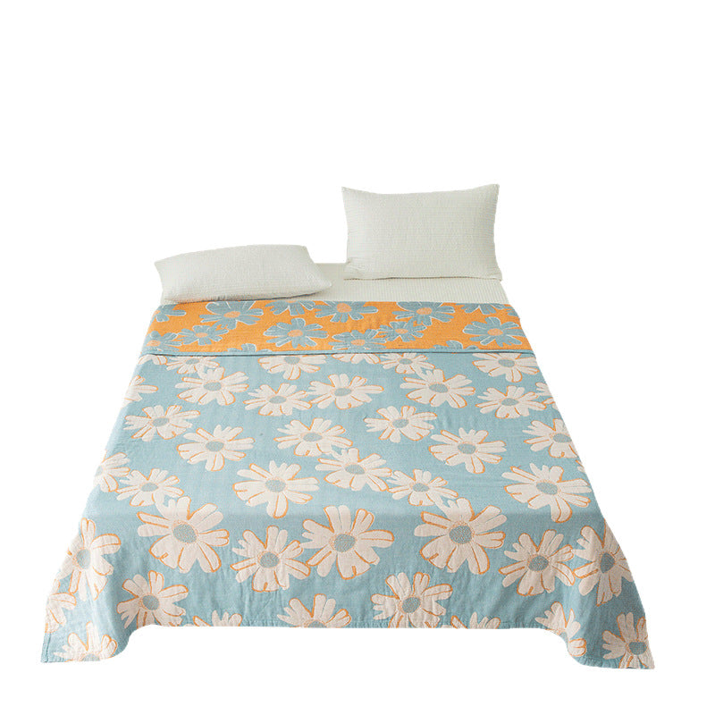 DAISY | Lightweight Summer Cotton Bedspread | Floral Print Duvet for Summer