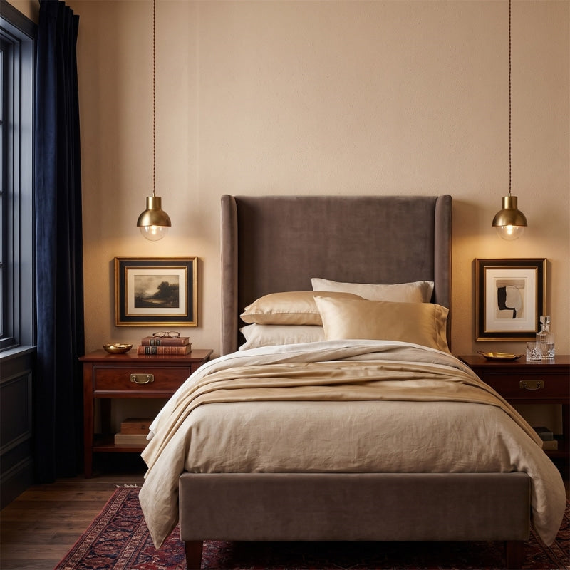 Lunavelle | Dover Glass Pendant Light in Retro Gold Finish