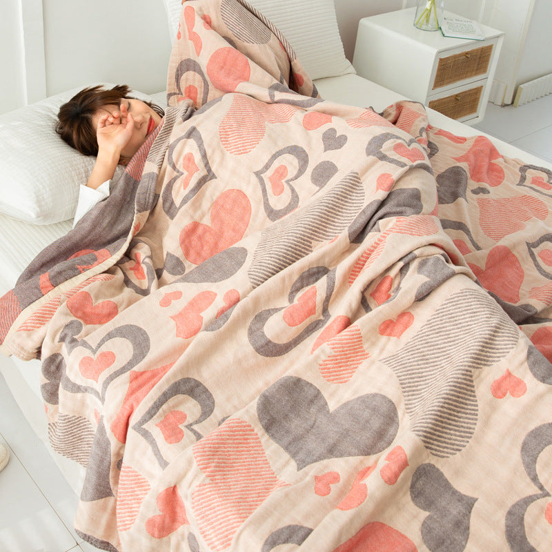DAISY | Lightweight Summer Cotton Bedspread | Floral Print Duvet for Summer