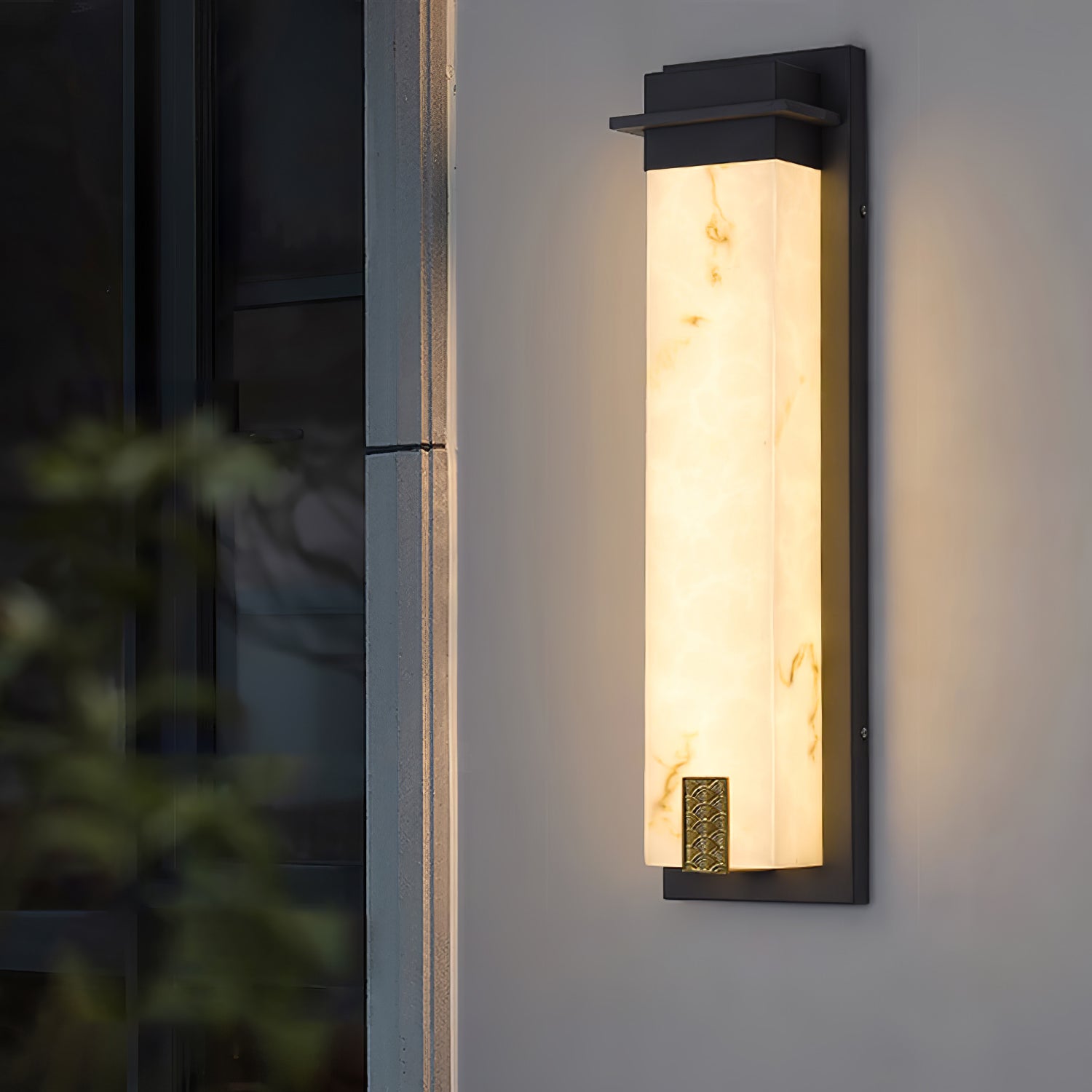 AlabasterGlow | Durable Elegant Outdoor Wall Lantern for Gardens 7