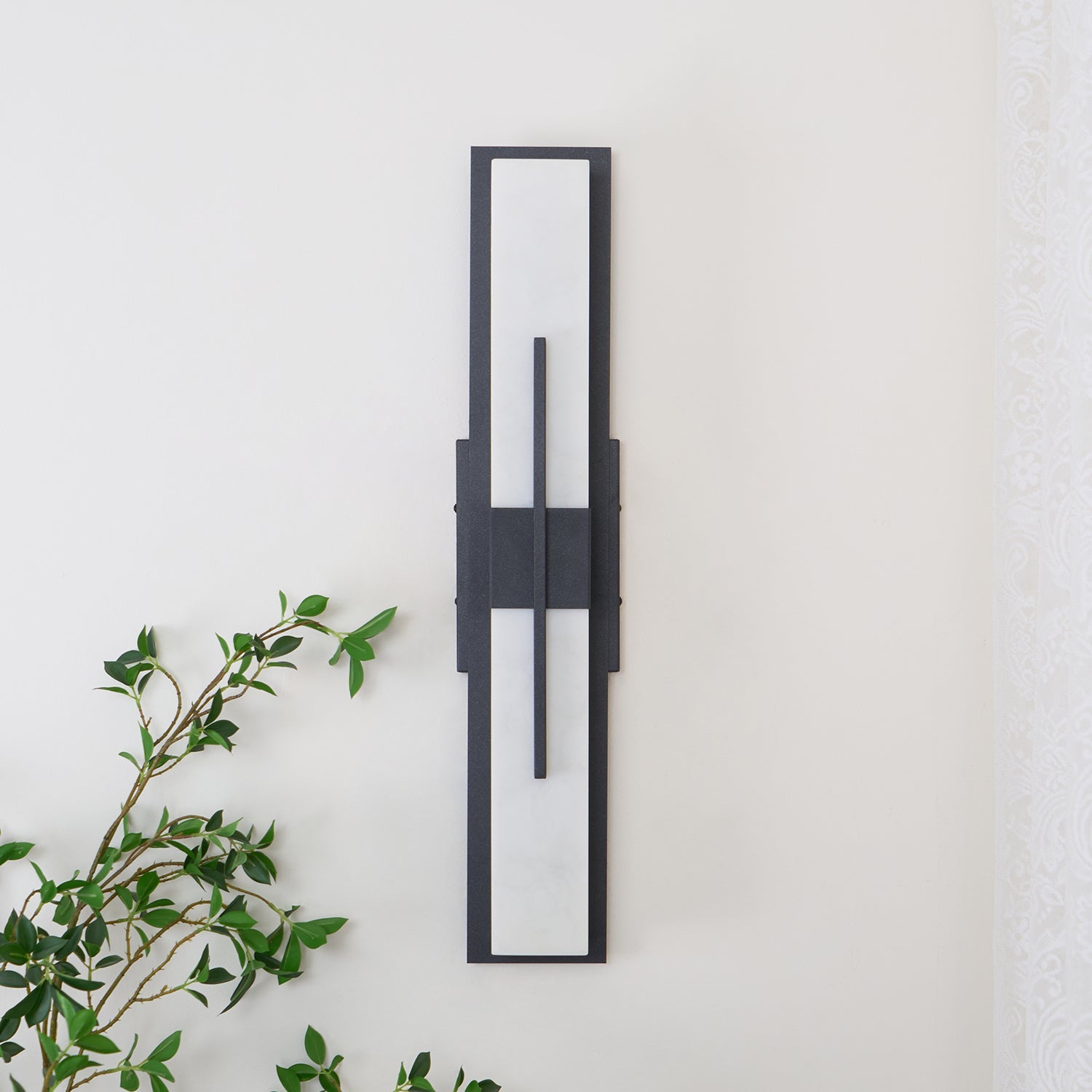 AlabasterGlow | Stylish Modern Outdoor Wall Lantern Light Fixture 7