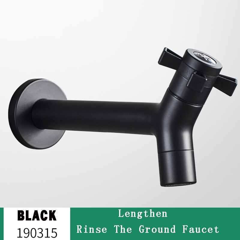 Alder Outdoor Tap in Black or Brushed Nickel - Durable Stainless Steel Garden Faucet with Wall-Mounted Design 3