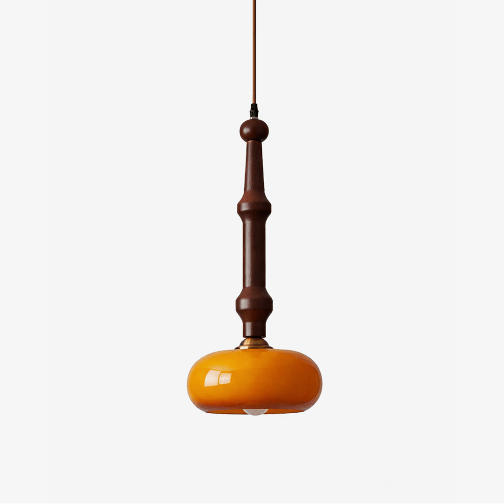 AmberGlow | Artistic Warm Amber Glass Kitchen Pendant Lighting 1