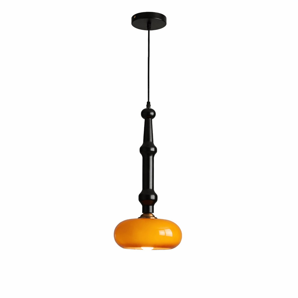 AmberGlow | Artistic Warm Amber Glass Kitchen Pendant Lighting 11