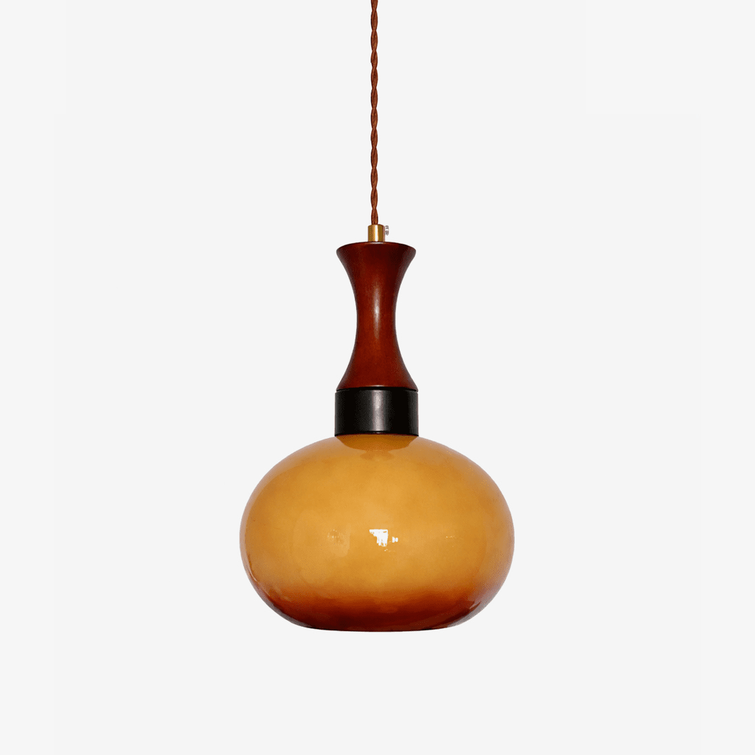AmberGlow | Elegant Vintage Amber Glass Kitchen Pendant Lighting 1