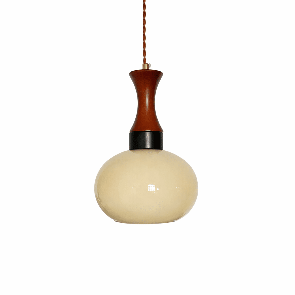 AmberGlow | Elegant Vintage Amber Glass Kitchen Pendant Lighting 8