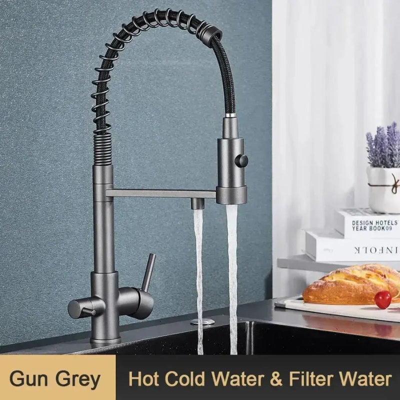 Aqualis | Harmony 3-Way Pull-Down Faucet for Modern Kitchen