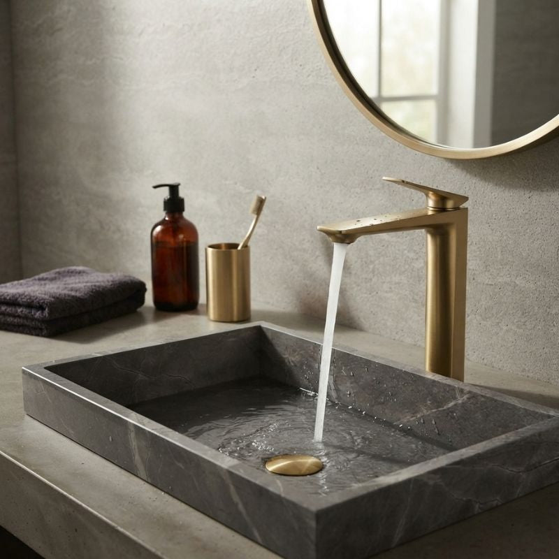 Arvex | Brass Bathroom Faucet with Adjustable Height and Dual Pipes