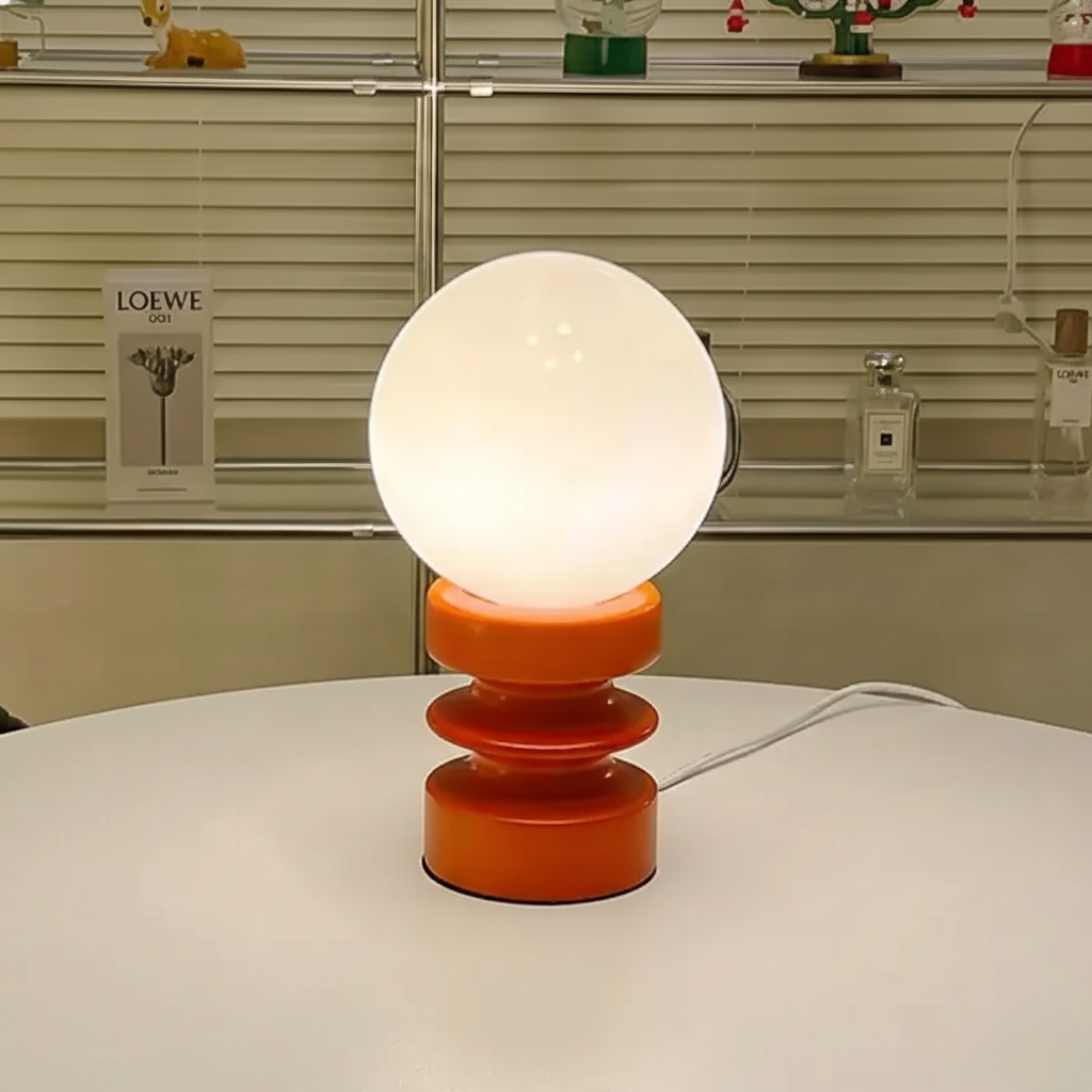Ashford Table Lamp | Retro Chic Solid Wood & Glass Accent Light