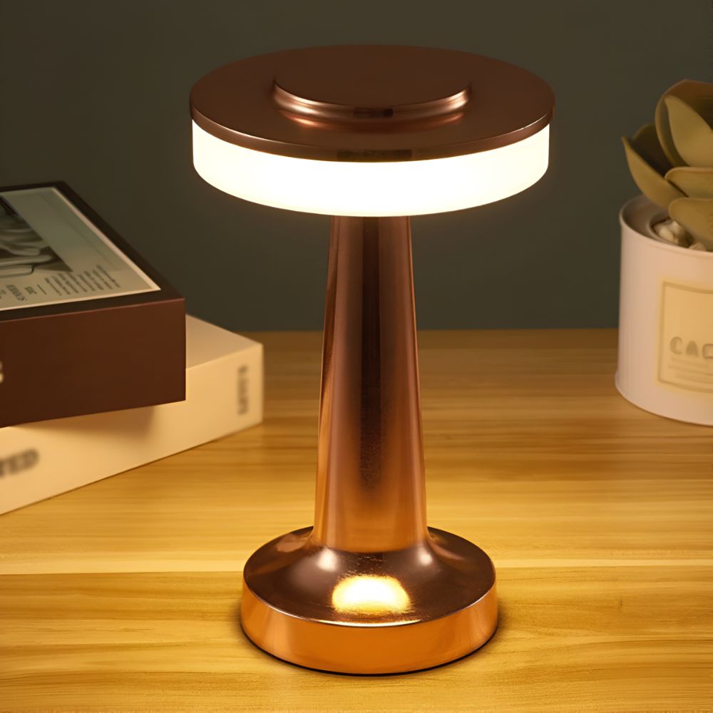 Aura Cordless Table Lamp with Touch-Dimming, Retro Design, USB Rechargeable 2