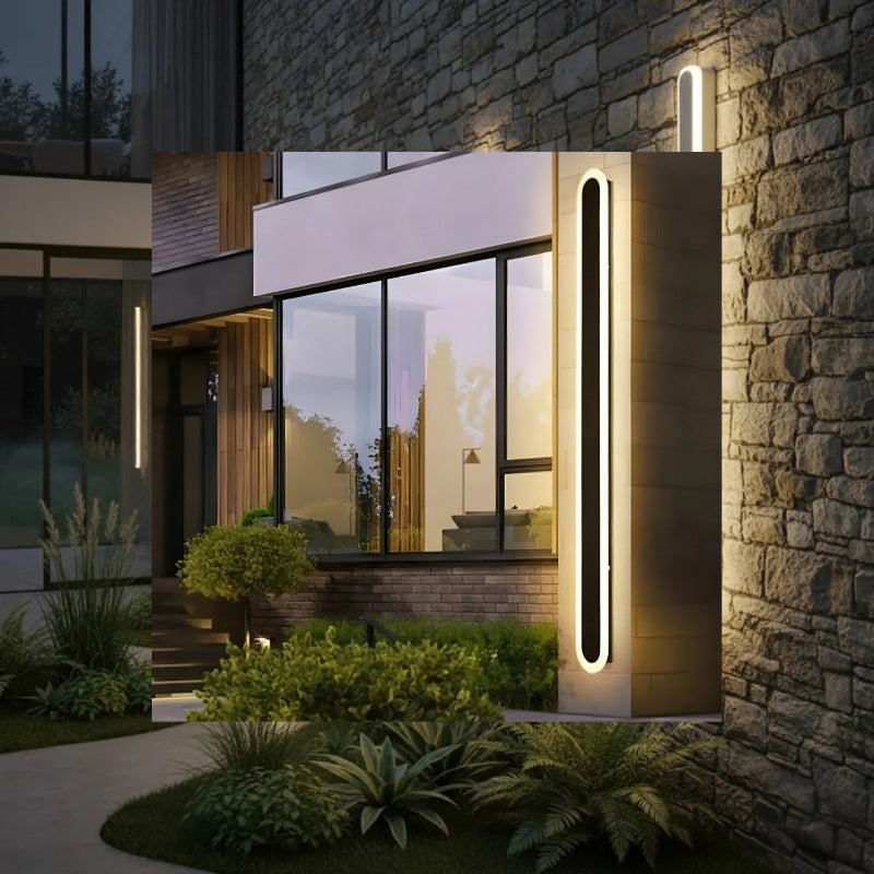 Aurelia Modern Outdoor Wall Light in Black, White or Gold - IP65 Aluminium Design