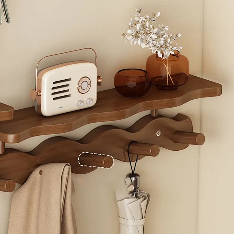 Avenix | Stylish Bamboo Wall Coat Rack for Entryway Organisation 4