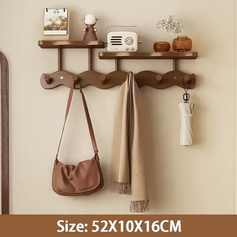 Avenix | Stylish Bamboo Wall Coat Rack for Entryway Organisation 8