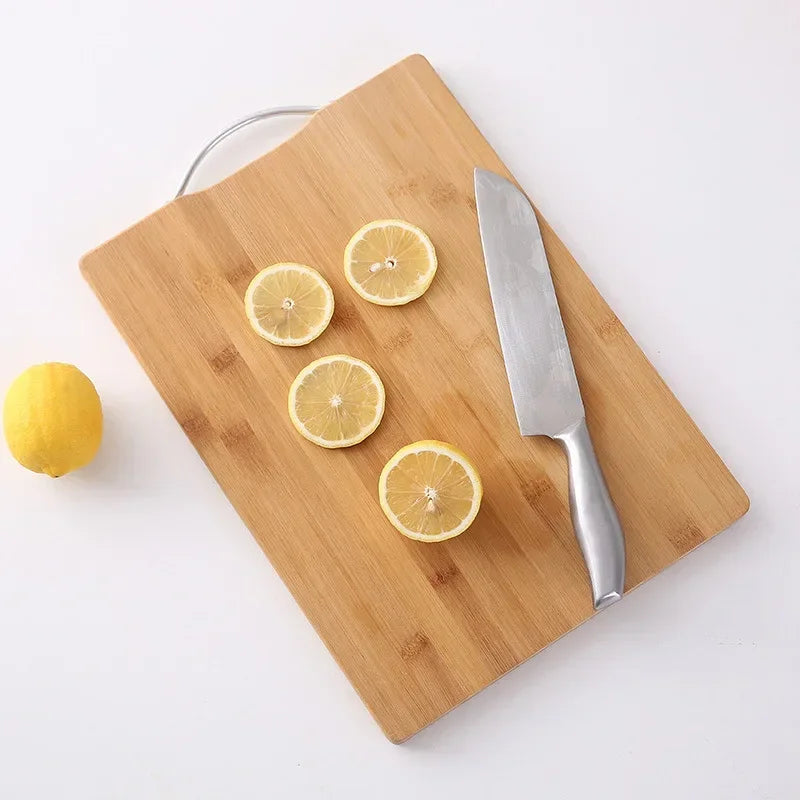 Bamboo Cutting Board | Double-Sided Chopping Board with Handle | Versatile Food Prep Tool for Home Chefs 5