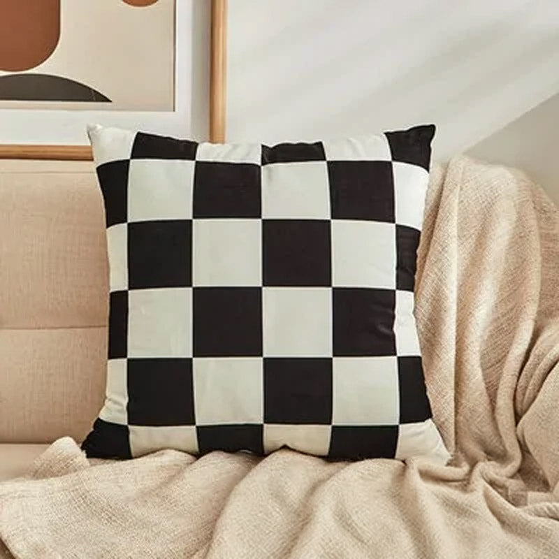 Plaid Pop Cushion Covers | Modern Colourful Check Design - Styyler