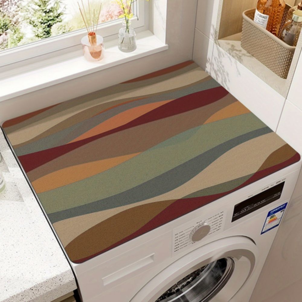 BohoShield | Modern Anti-Slip Washing Machine Mat for Appliance Protection 2