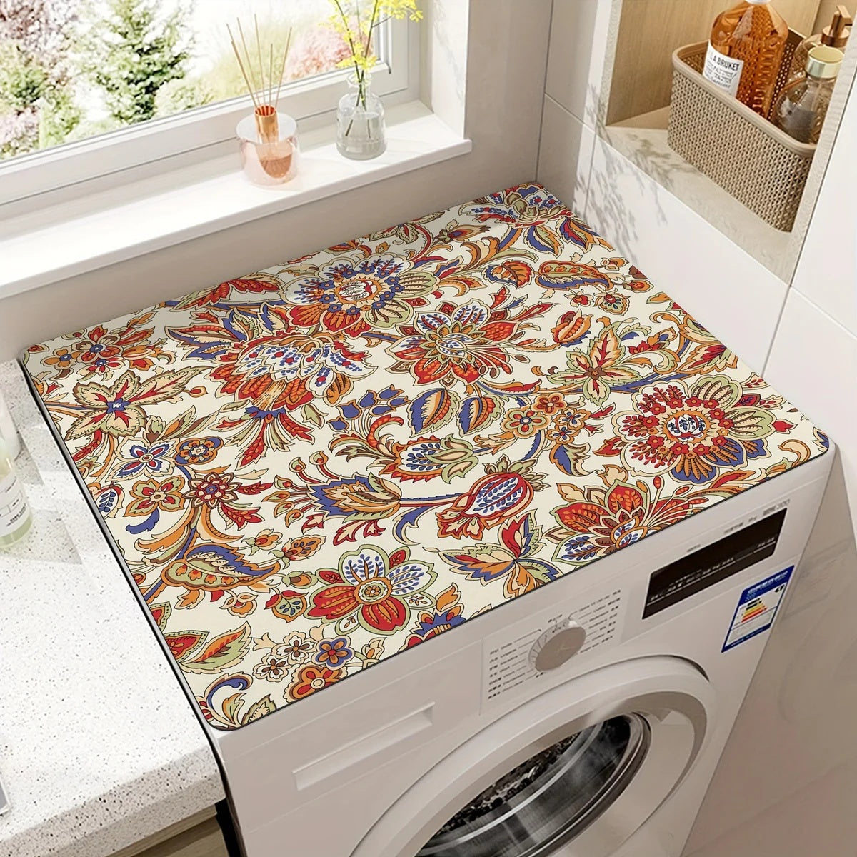 BohoShield | Modern Anti-Slip Washing Machine Mat for Appliance Protection 7